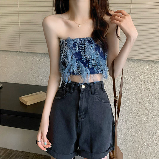 レースフリングの可愛いベアトップ S1893