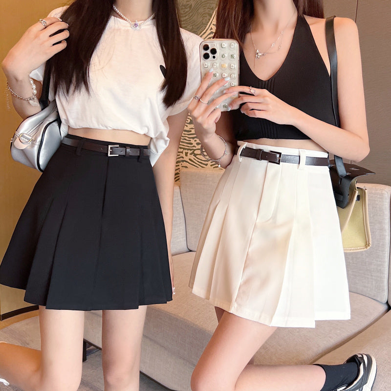 カレッジ風イレギュラーAラインスカート♡脚長効果で大人可愛い S1872