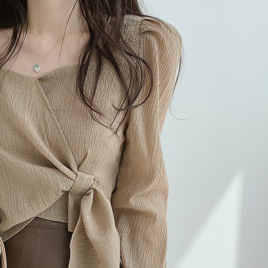 カシュクールブラウス♡ふんわり袖で大人可愛い S2291