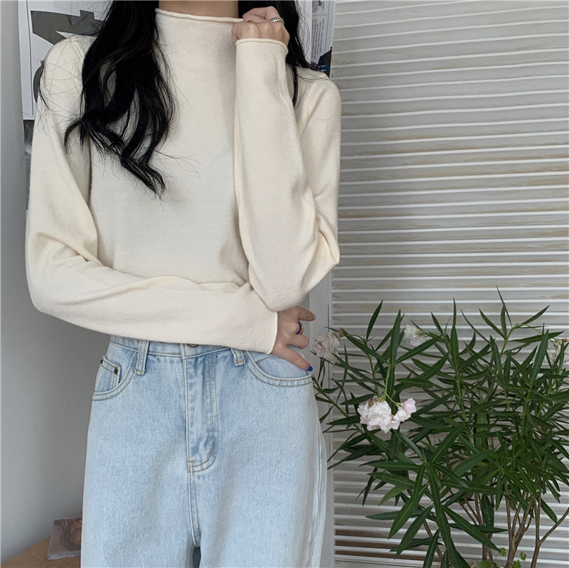 19色展開♡ベーシックハイネックニットトップス S1310