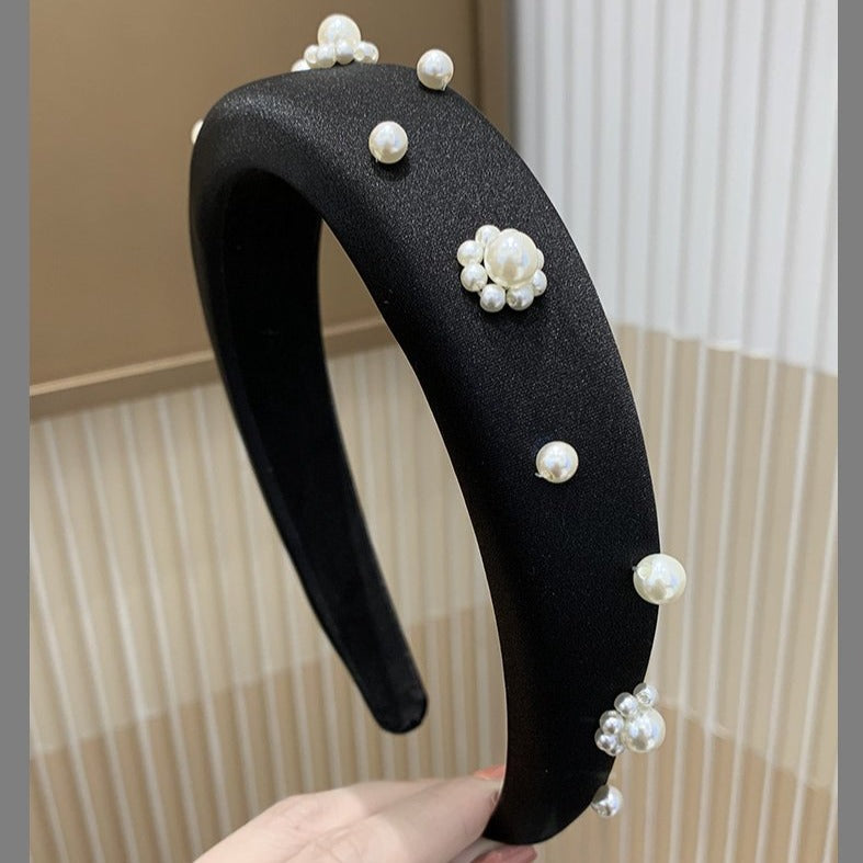 ベルベットパールカチューシャ♡上品で大人可愛いアクセ S2533