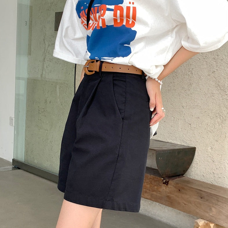 ベルト付きハイウェストハーフパンツ♡ S2313