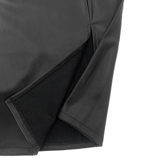 ミモレ丈フェイクレザースカート タイトシルエットでおしゃれ S1210