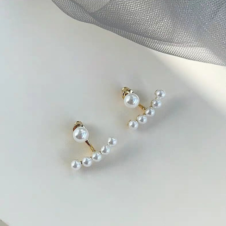 2wayパールピアス♡6粒の輝きで耳元を華やかに S2344
