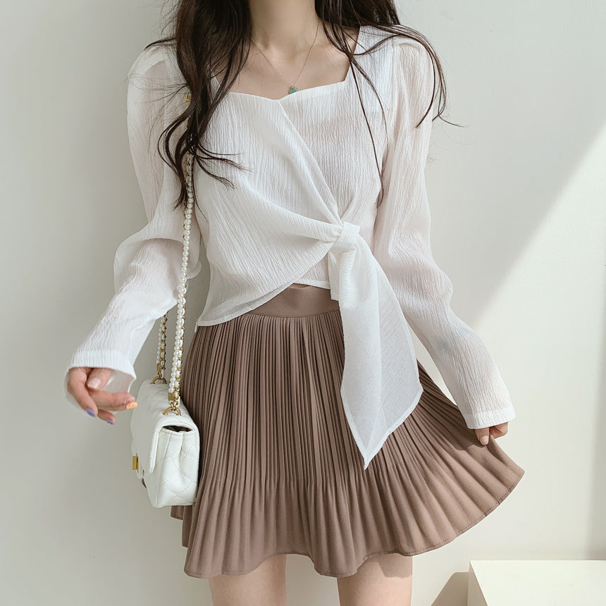 カシュクールブラウス♡ふんわり袖で大人可愛い S2291