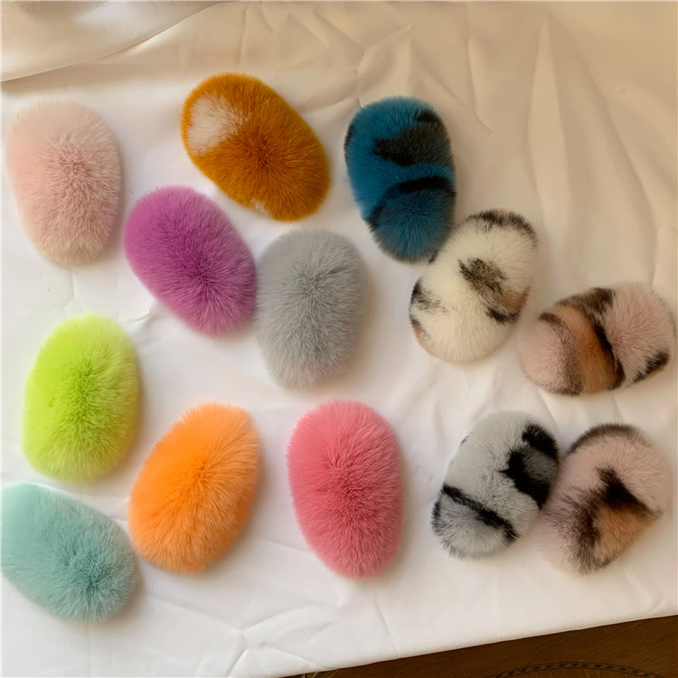 ふわふわリアルファーヘアクリップ♡大人可愛いアクセ S1127