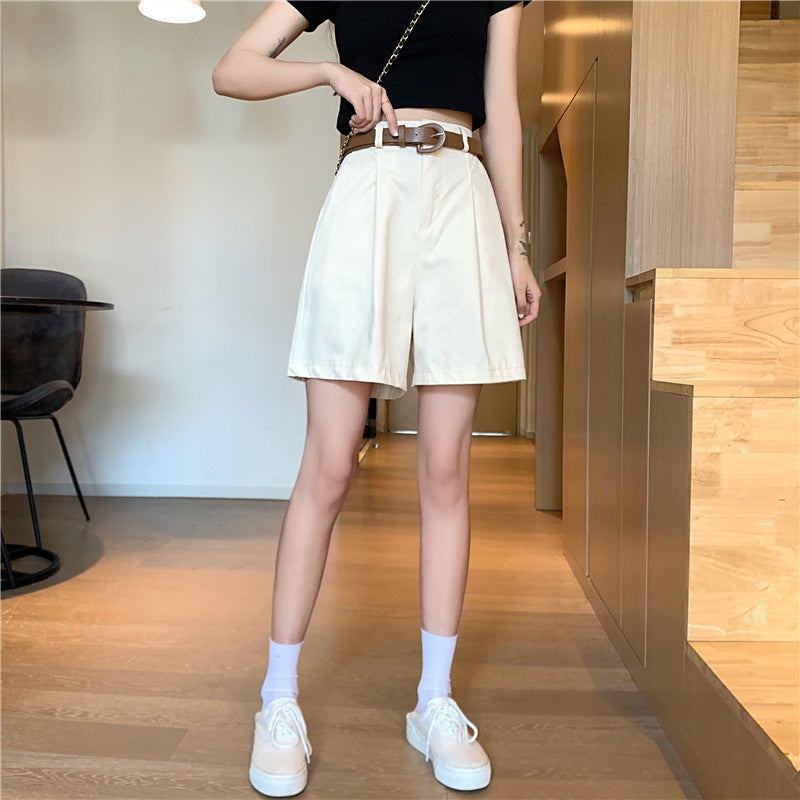 ベルト付きショートパンツ べっこうベルトでキュートに♡ S2412
