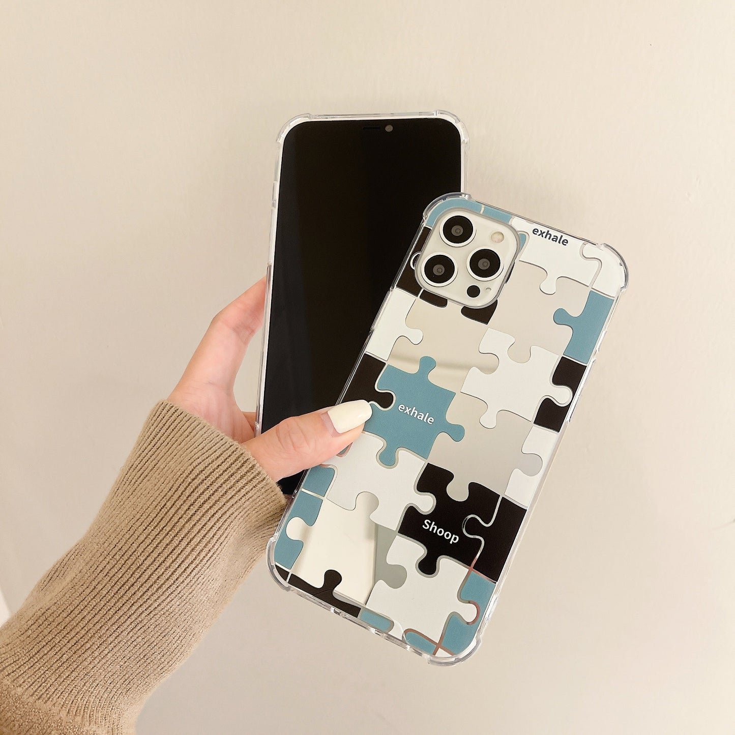 韓国発パズルミラーiPhoneケース♡個性的でかわいい S2520