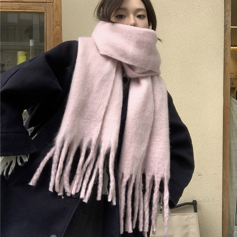 ふんわりボリュームフリンジマフラー◎小顔効果で冬の定番 S1021