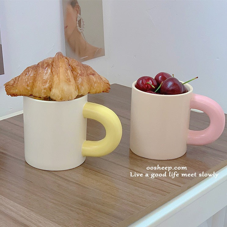 ぽってりマグカップ♡韓国風ハンドメイドでおうちカフェを可愛く S2069