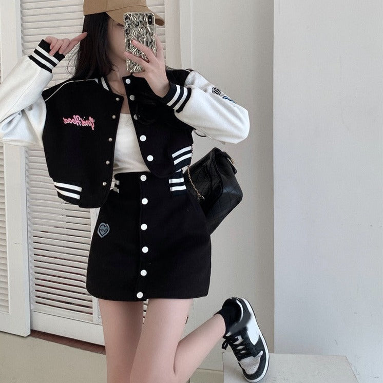 ユニフォーム風ショートセットアップ♡カワイイ制服ルック S2486