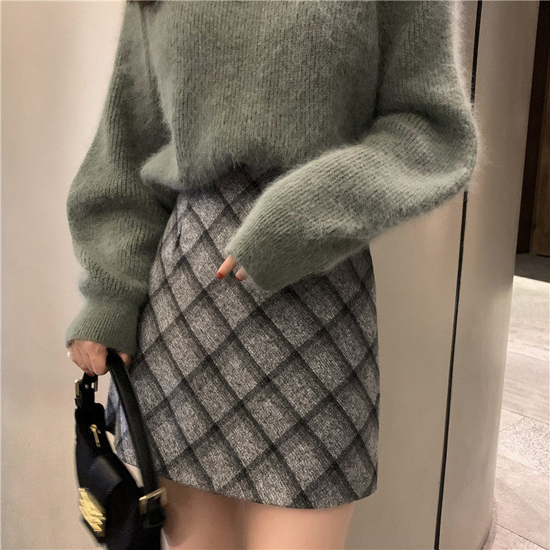 アシメ風モヘアライクニット♡ふんわり可愛い S1116
