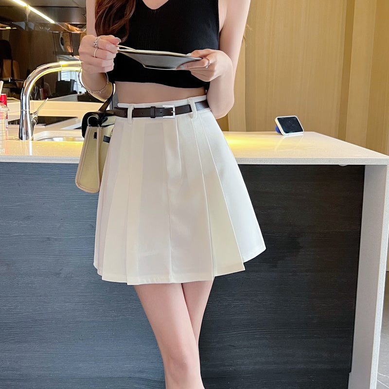 カレッジ風イレギュラーAラインスカート♡脚長効果で大人可愛い S1872