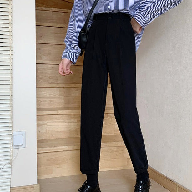 ハイウエストストレートパンツ 美脚シルエット S2154