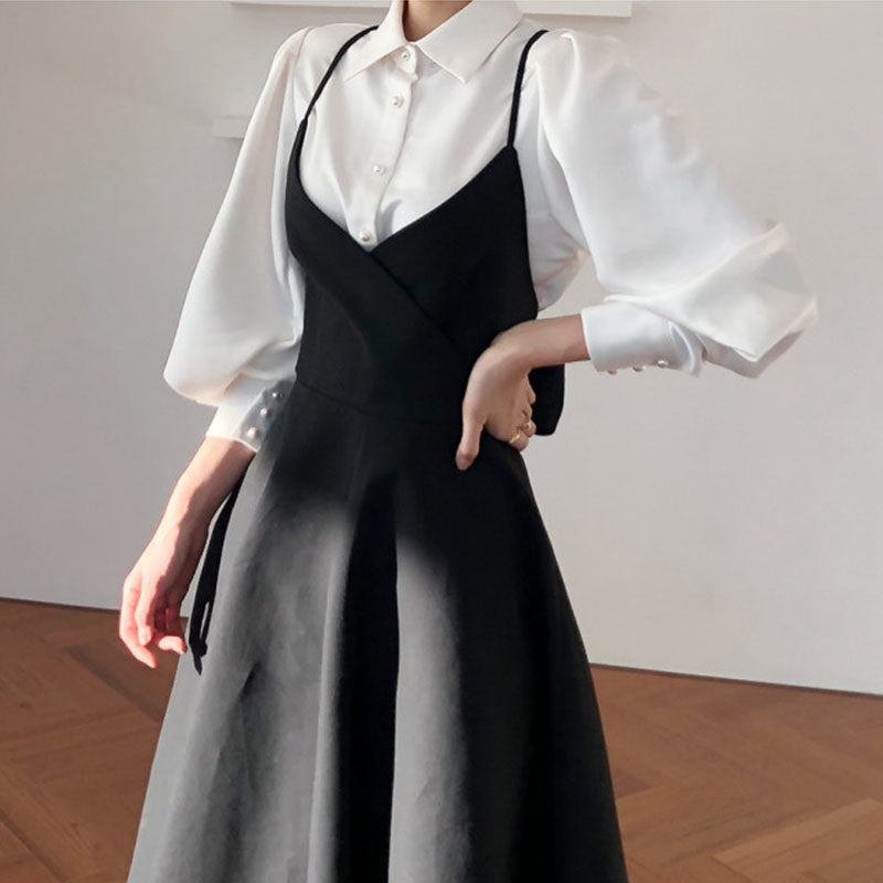 ボリュームスリーブシャツ&リボンワンピース【単品】 S2461