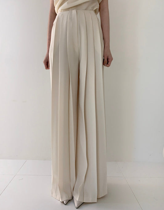ドレープトップス&プリーツワイドパンツ セット S1611