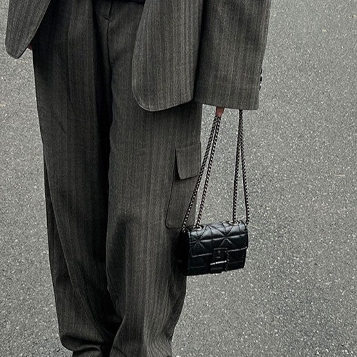 ブラックチェーンミニバッグ♡ミニウォレット風で大人可愛い S2208