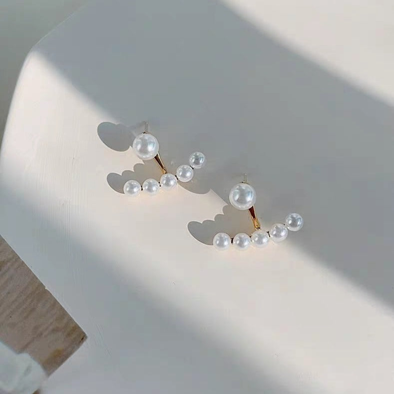 2wayパールピアス♡6粒の輝きで耳元を華やかに S2344