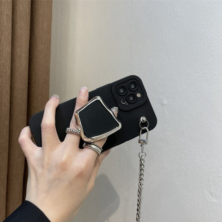 ブラックメタリックスマホショルダー S2241