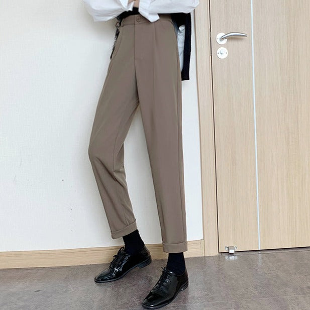 ハイウエストストレートパンツ 美脚シルエット S2154
