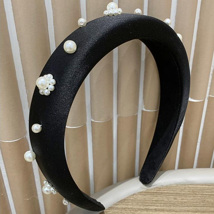 ベルベットパールカチューシャ♡上品で大人可愛いアクセ S2533