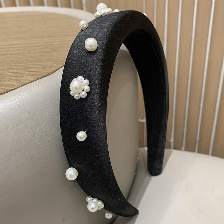 ベルベットパールカチューシャ♡上品で大人可愛いアクセ S2533