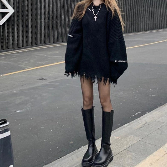 手編み風ダメージニット♡こだわり派におすすめ S1086