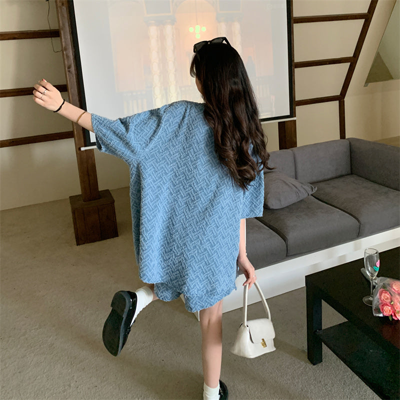ジャガードデニムのセットアップ♪大人可愛いコーデに◎ S1844