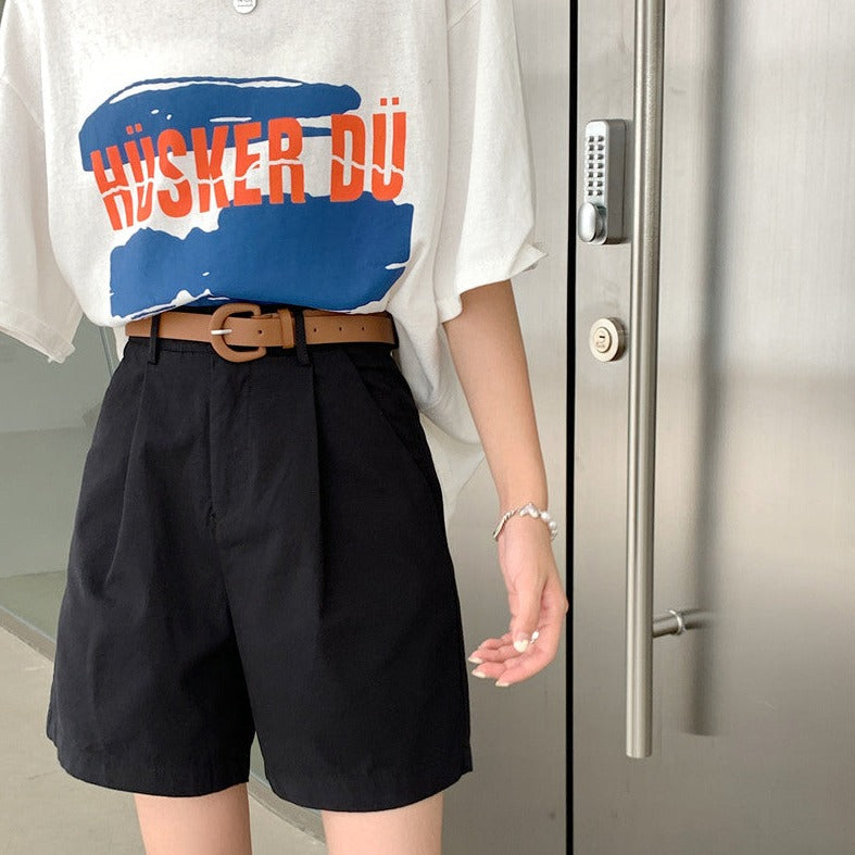 ベルト付きハイウェストハーフパンツ♡ S2313