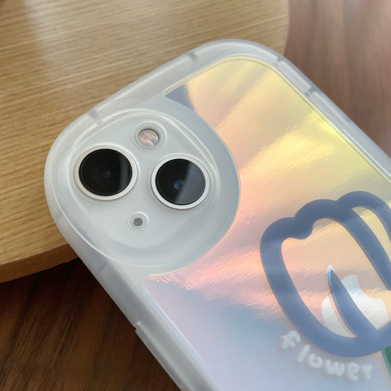 オーロラフラワー iPhoneケース シンプル可愛い S2499