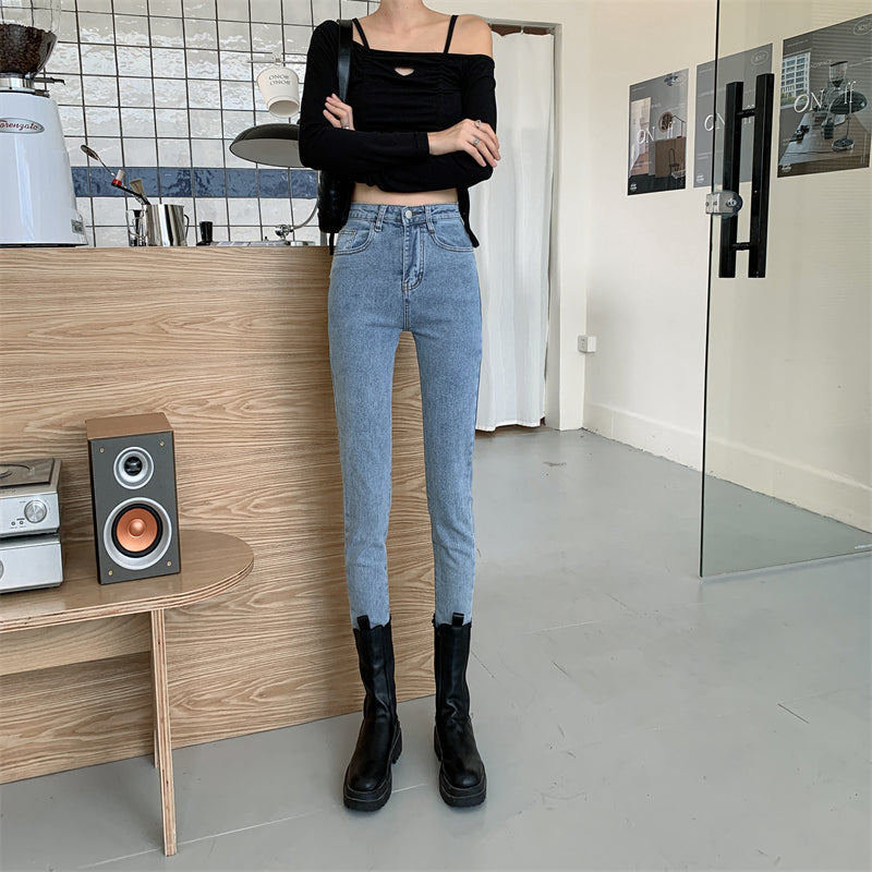 スキニーデニムパンツ♡ハイウエストでスタイルアップ S2489