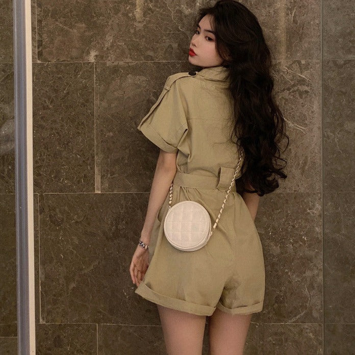 ビッグボタンオールインワン♡ゆったりおしゃれワンピ S1478