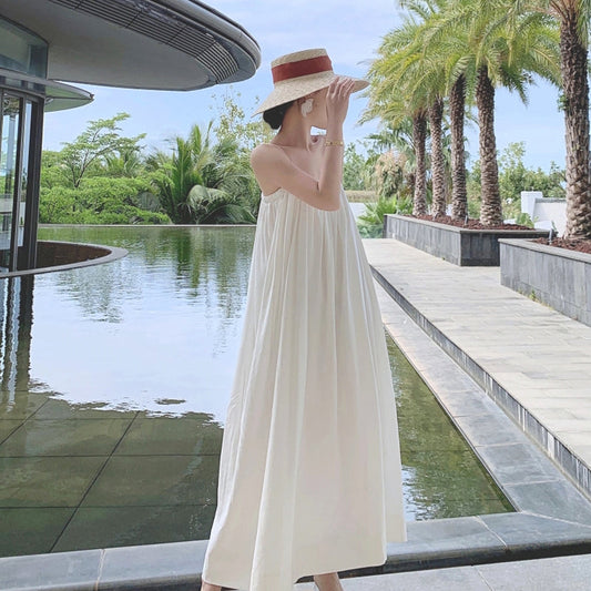 ロングストラップバックスリットキャミワンピース♡大人かわいい2色 S1892