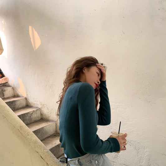 8色展開♡ベーシックハーフハイネックニット S1309