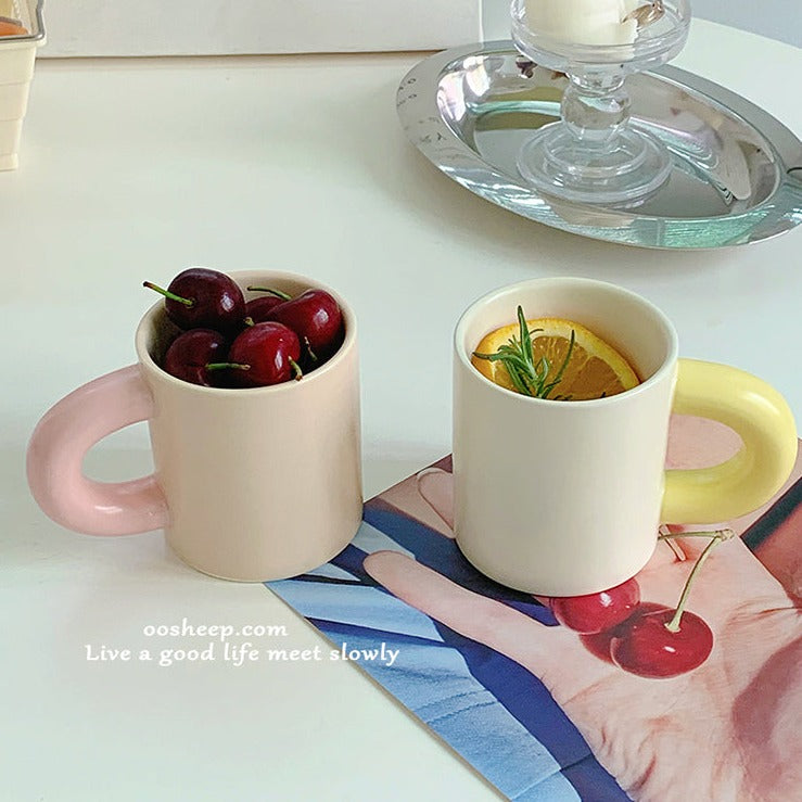 ぽってりマグカップ♡韓国風ハンドメイドでおうちカフェを可愛く S2069