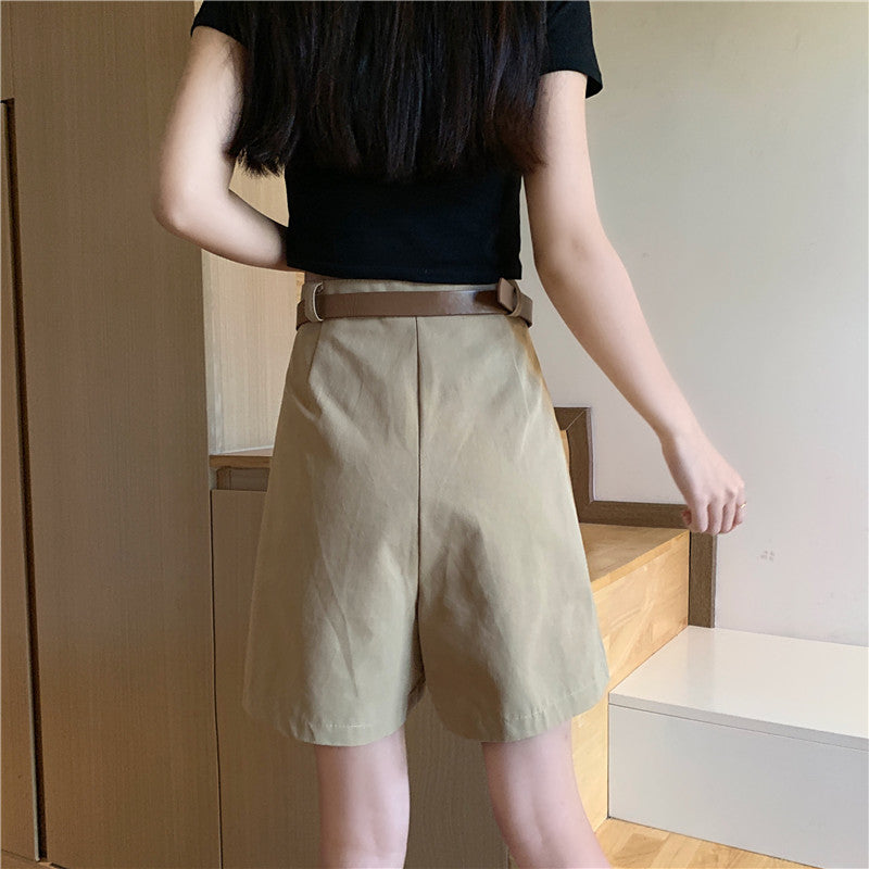 ベルト付きショートパンツ べっこうベルトでキュートに♡ S2412