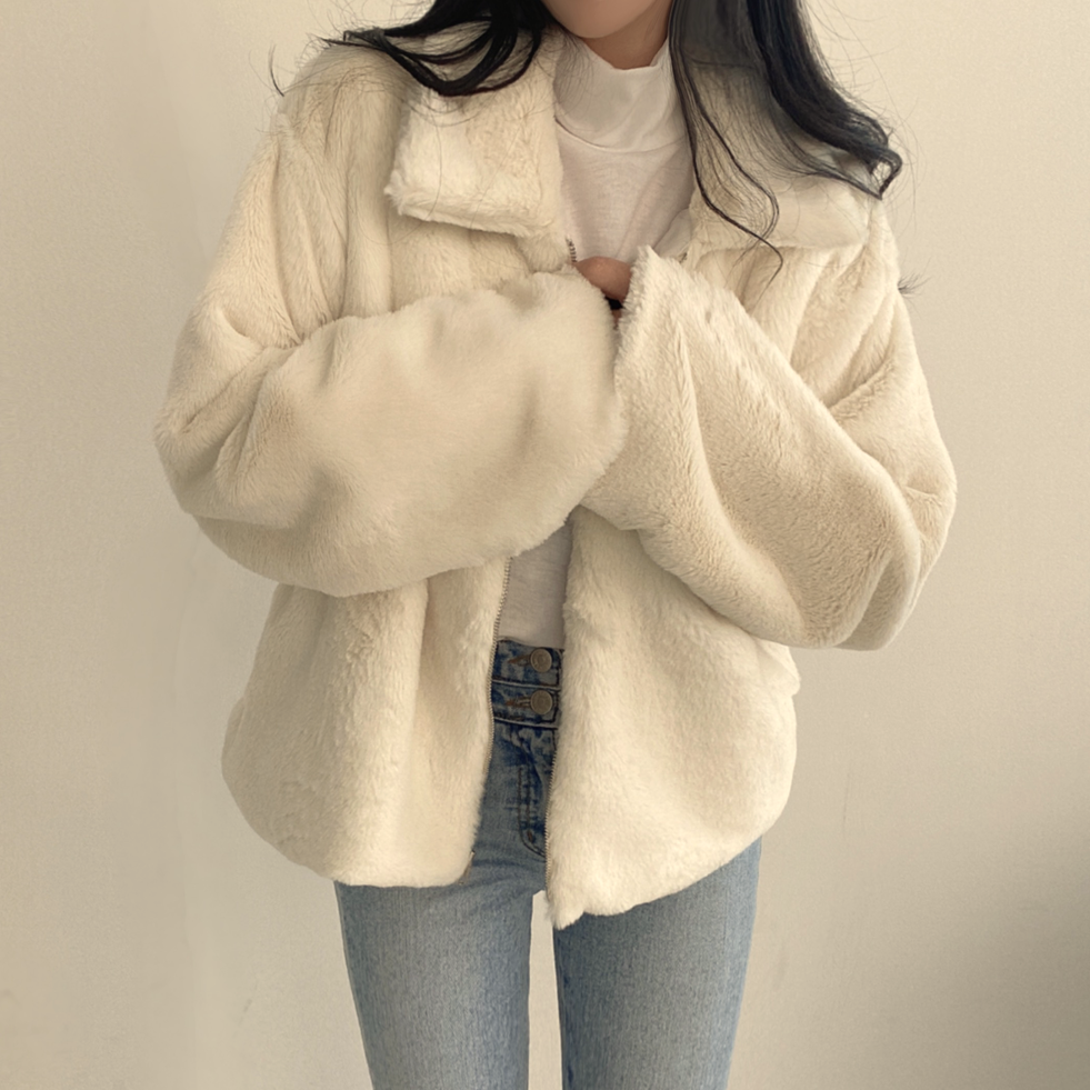 ふわふわエコファージャケット♡あざと可愛いトレンドアイテム S1040
