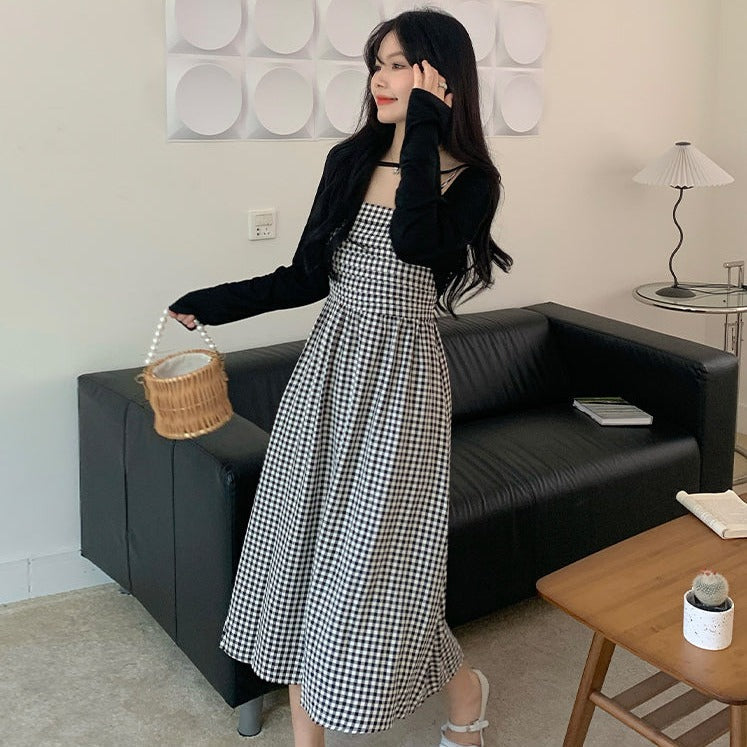ボレロ付きギンガムチェックワンピース♡大人可愛いデザイン S1856