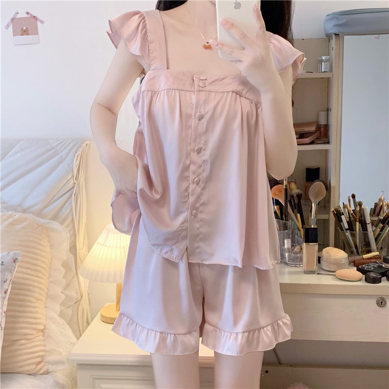 ゆるっと可愛いショルダーフレアルームウェア♡ S2276