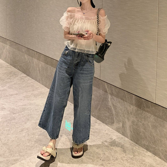 2wayパフスリーブオフショルブラウス S1633