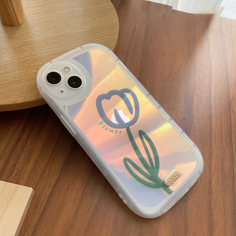 オーロラフラワー iPhoneケース シンプル可愛い S2499
