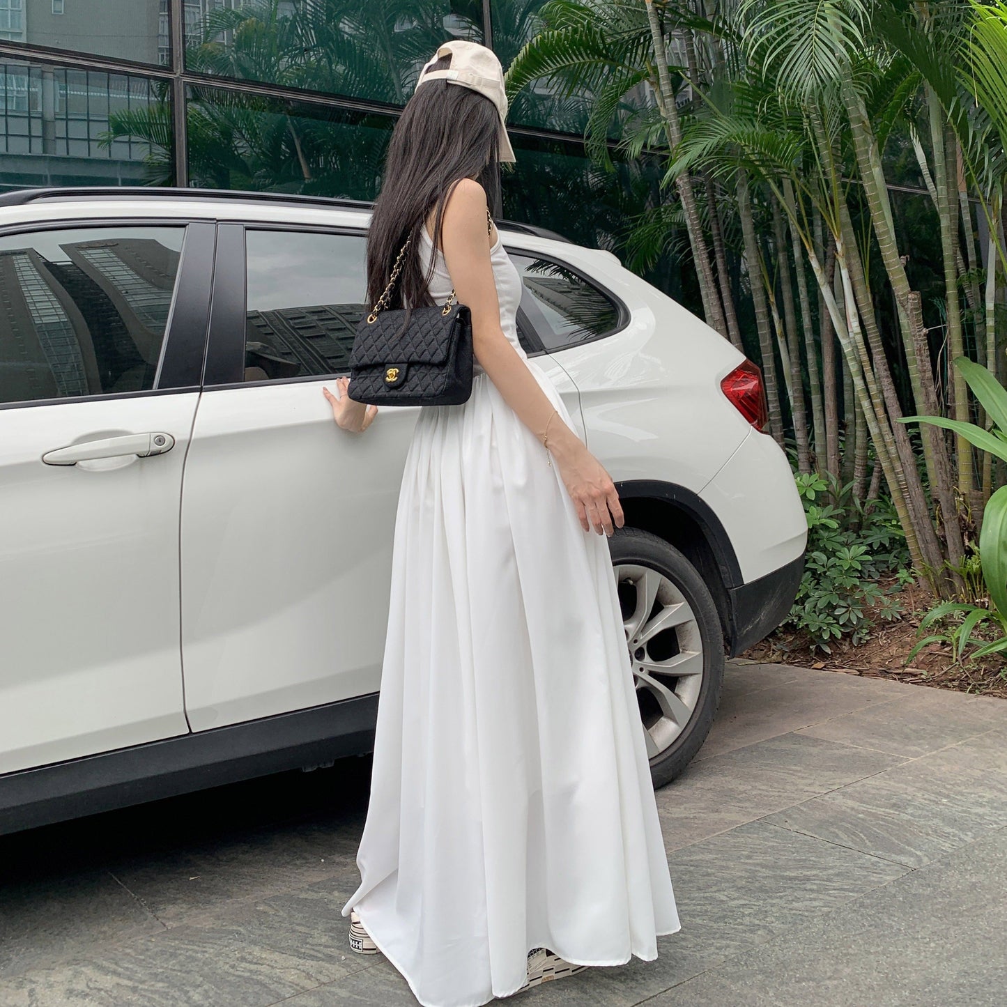 異素材ドッキングワンピース♡ノースリーブで夏に活躍 S1670