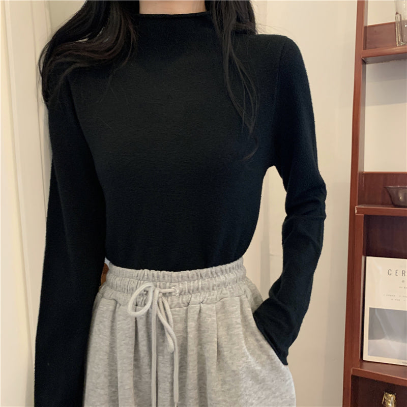 19色展開♡ベーシックハイネックニットトップス S1310
