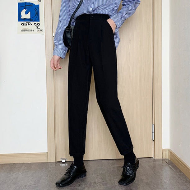 ハイウエストストレートパンツ 美脚シルエット S2154