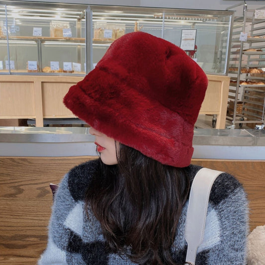 ふわふわフェイクファーハット 小顔効果でおしゃれ S1071