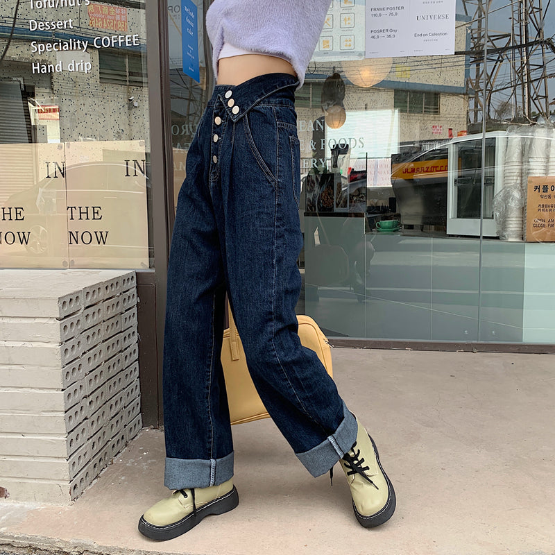 ウエスト細見せデニムワイドパンツ S2365