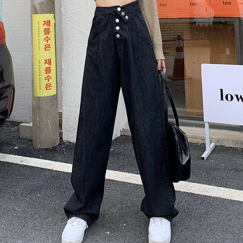 ウエスト細見せデニムワイドパンツ S2365
