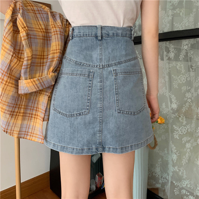 リボン付きデニムミニスカート♡ S2364