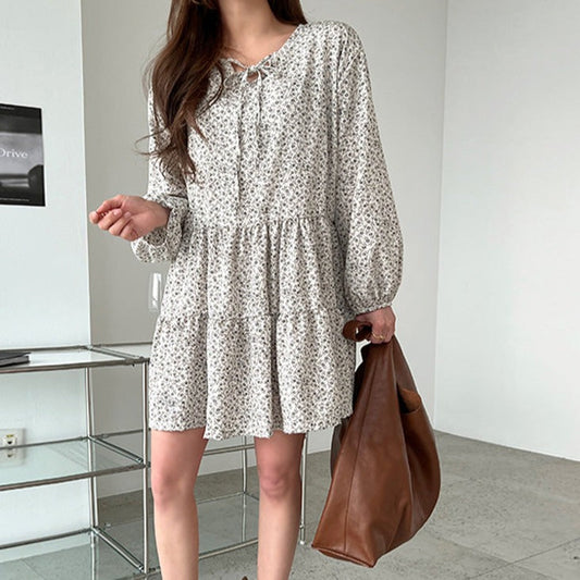 ルーズフローラルワンピース|春秋にぴったり♡ S1696