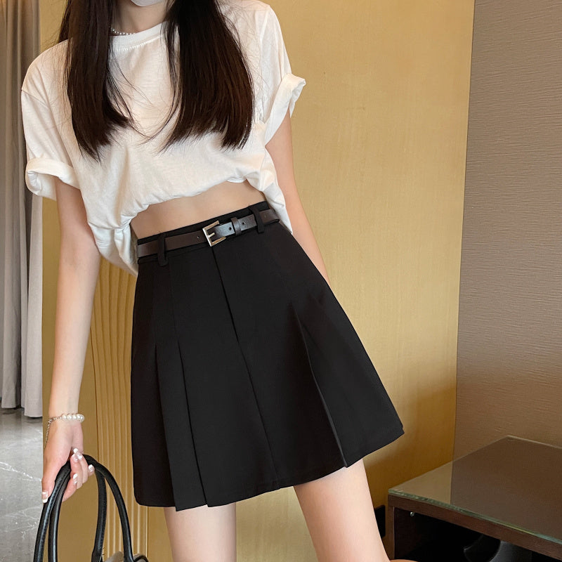 カレッジ風イレギュラーAラインスカート♡脚長効果で大人可愛い S1872
